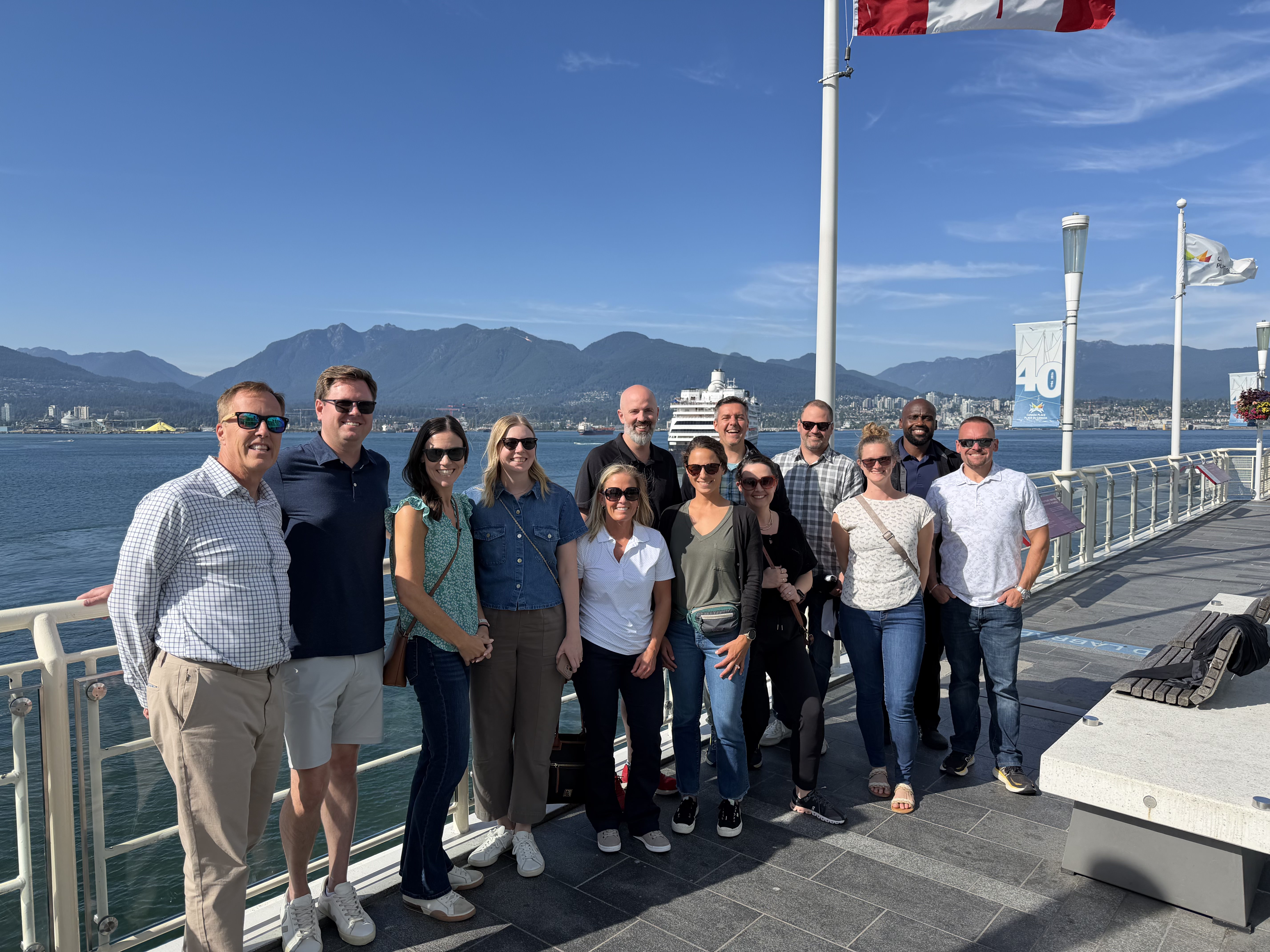 group pic of students at the Vancouver Fraser Port Authority 